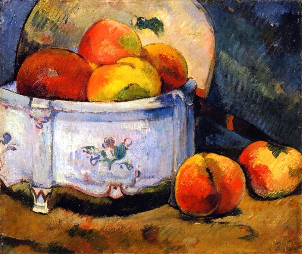 Main Product Photo of Still Life with Peaches Painting by Paul Gauguin