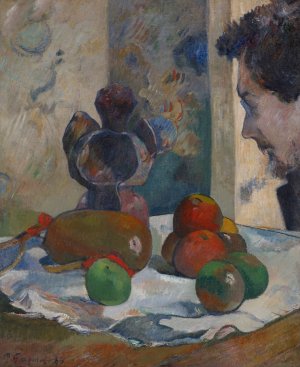 Still Life With Profile Of Laval by Paul Gauguin Oil Painting