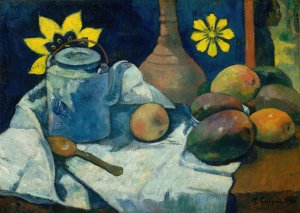 Still Life with Teapot and Fruit by Paul Gauguin Oil Painting