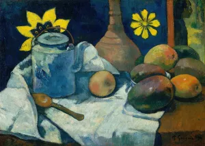 Still Life with Teapot and Fruit by Paul Gauguin Oil Painting