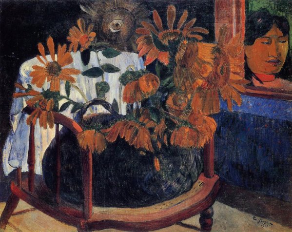 Main Product Photo of Sunflowers Painting by Paul Gauguin