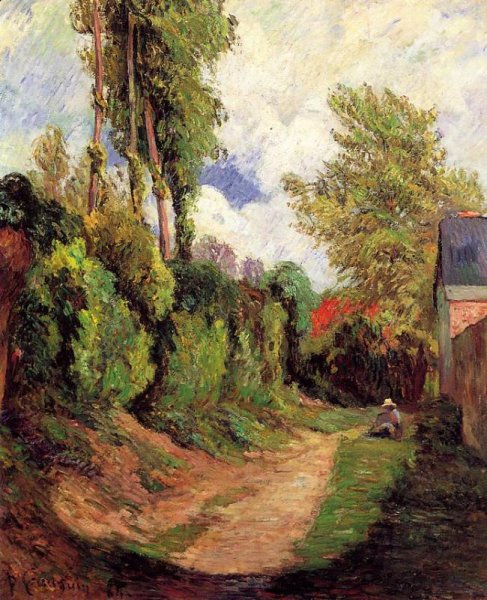 Main Product Photo of Sunken Lane Painting by Paul Gauguin