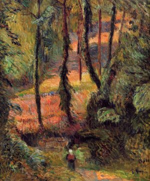 Sunken Path, Wooded Rose by Paul Gauguin Oil Painting