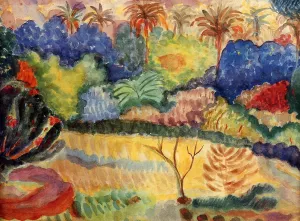 Tahitian Landscape by Paul Gauguin Oil Painting