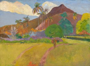 Tahitian Landscape by Paul Gauguin Oil Painting