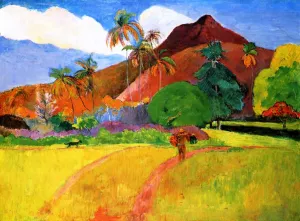 Tahitian Landscape painting by Paul Gauguin