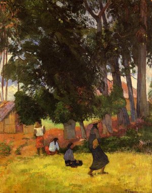 Tahitian Village by Paul Gauguin Oil Painting