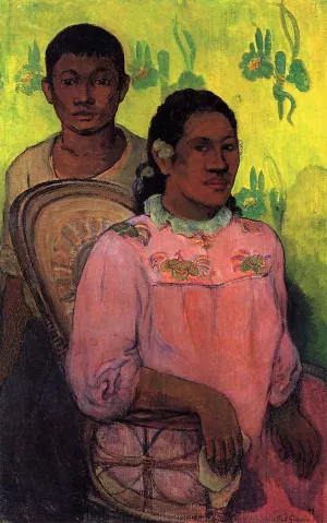 Tahitian Woman and Boy by Paul Gauguin - Oil Painting Reproduction
