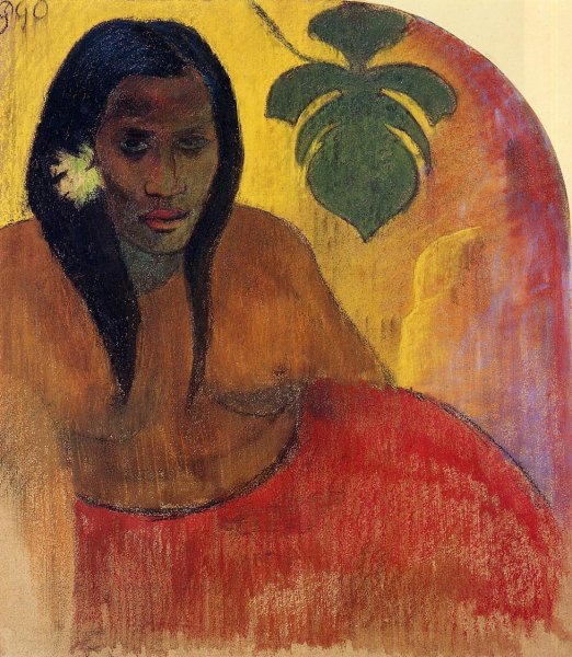 Main Product Photo of Tahitian Woman Painting by Paul Gauguin