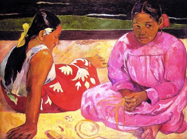 Main Product Photo of Tahitian Women on the Beach Painting by Paul Gauguin