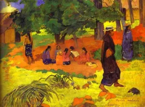 Taperaa Mahana painting by Paul Gauguin