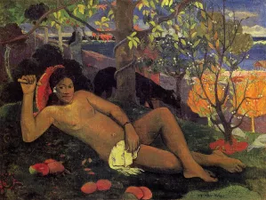 Te Arii Vahine (also known as The King's Wife) by Paul Gauguin - Oil Painting Reproduction
