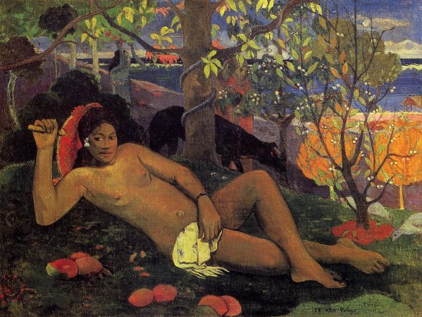 Main Product Photo of Te Arii Vahine (also known as The King's Wife) Painting by Paul Gauguin