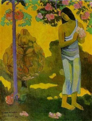 Te Avae No Maria also known as Month of Mary by Paul Gauguin Oil Painting