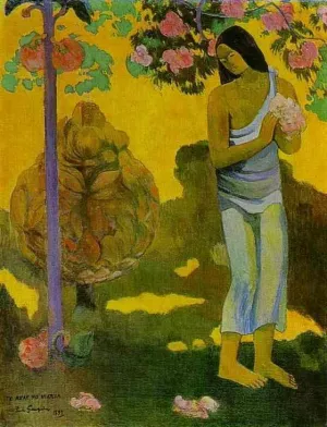 Te Avae No Maria also known as Month of Mary by Paul Gauguin Oil Painting