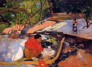 Te Poipoi by Paul Gauguin - Oil Painting Reproduction