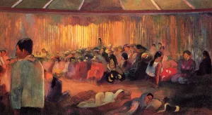 Te Rare Hymenee also known as The House of Hymns by Paul Gauguin Oil Painting