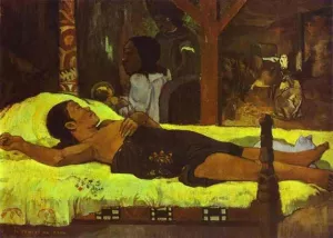 Te Tamari no Atua also known as Nativity by Paul Gauguin - Oil Painting Reproduction