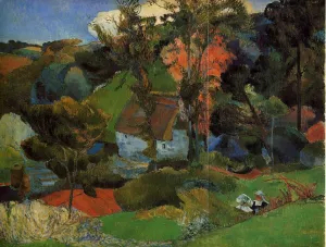 The Aven Running Through Pont-Aven by Paul Gauguin - Oil Painting Reproduction