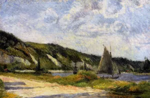 The Cliffs of Le Bouille by Paul Gauguin - Oil Painting Reproduction
