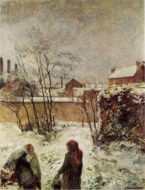 The Garden in Winter, Rue Carcel by Paul Gauguin - Oil Painting Reproduction
