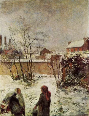 The Garden in Winter, Rue Carcel by Paul Gauguin Oil Painting