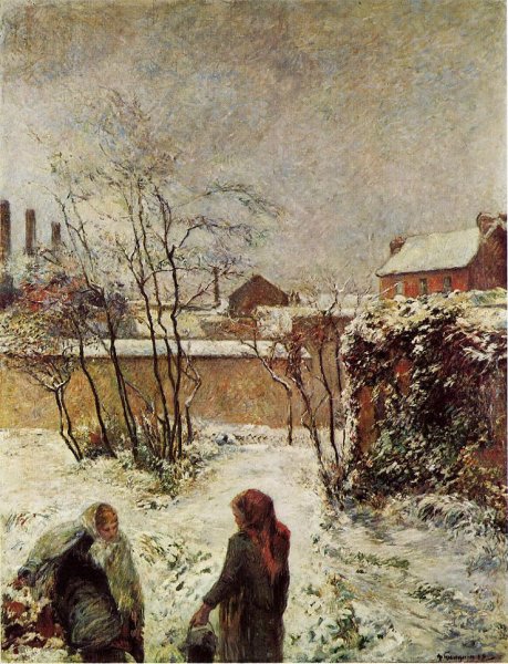 Main Product Photo of The Garden in Winter, Rue Carcel Painting by Paul Gauguin
