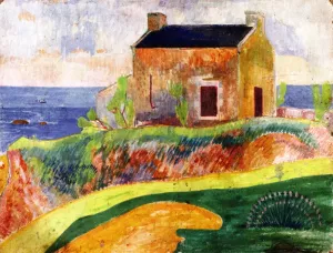The House at Pendu by Paul Gauguin - Oil Painting Reproduction