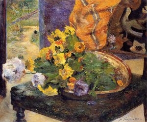 The Makings of a Bouquet by Paul Gauguin Oil Painting