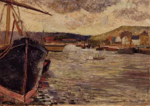 The Port of Rouen by Paul Gauguin - Oil Painting Reproduction