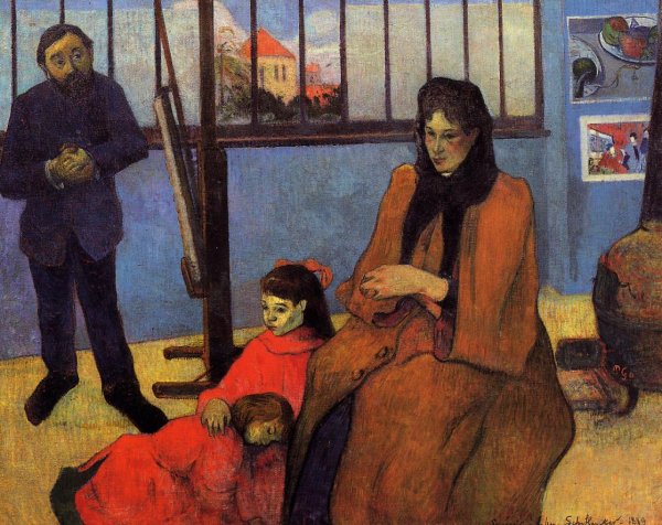 The Schuffenecker Family by Paul Gauguin - Hand-Painted Oil Painting Reproduction
