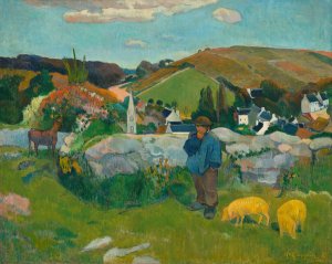 The Swineherd by Paul Gauguin Oil Painting