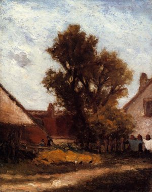 The Tree in the Farm Yard by Paul Gauguin Oil Painting