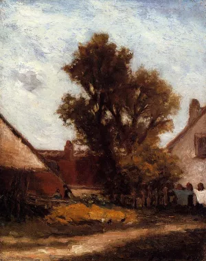 The Tree in the Farm Yard by Paul Gauguin Oil Painting