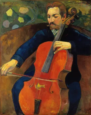 The Violoncellist Schneklud by Paul Gauguin Oil Painting