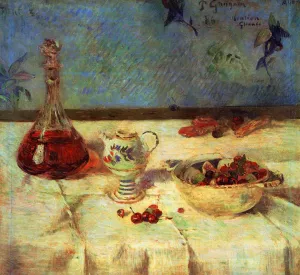 The White Tablecloth also known as Still Life with Cherries Oil painting by Paul Gauguin