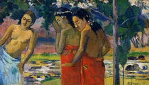 Three Tahitian Women by Paul Gauguin - Oil Painting Reproduction