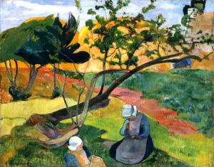 Two Breton Women by Paul Gauguin Oil Painting