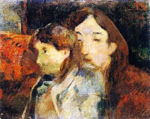 Two People on a Sofa by Paul Gauguin - Oil Painting Reproduction