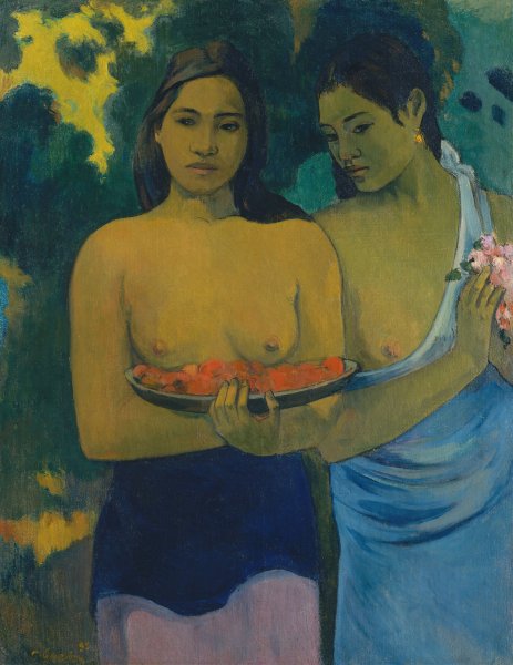 Main Product Photo of Two Tahitian Women  Painting by Paul Gauguin