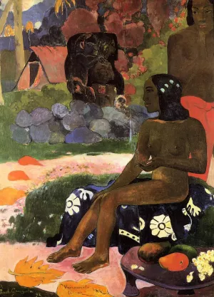 Viaraumati Tei Oa also known as Her Name is Viaraumati painting by Paul Gauguin