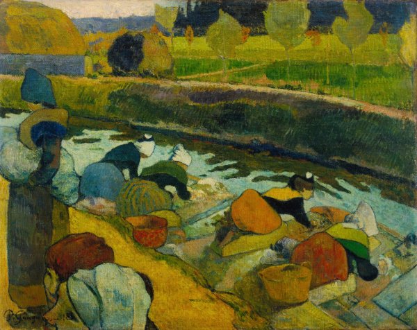 Main Product Photo of Washerwomen  Painting by Paul Gauguin