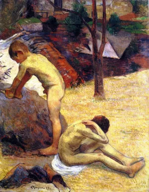 Young Breton Bathers by Paul Gauguin Oil Painting