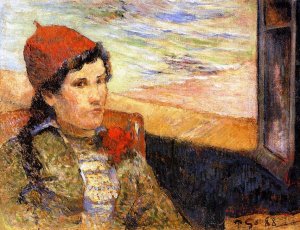 Young Woman at a Window by Paul Gauguin Oil Painting