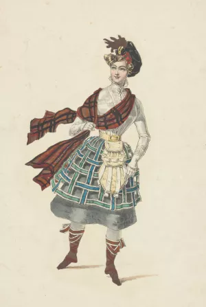 Costume prints by Paul Gavarni Oil Painting