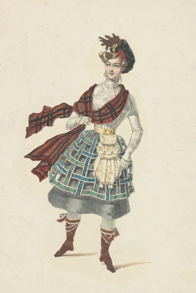 Costume prints  by Paul Gavarni - Hand-Painted Oil Painting Reproduction