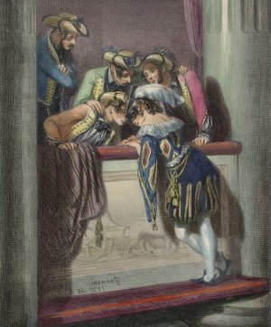 Souvenirs du Carnaval, 1837-45, No. 5 : La Loge d'avant-scen by Paul Gavarni Oil Painting