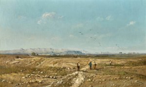 Souvenir de la Crau, Provence by Paul Guigou Oil Painting