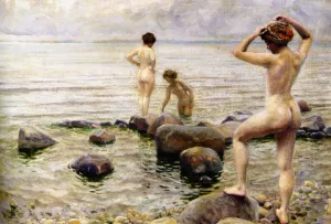 A Morning Dip painting by Paul Gustave Fischer