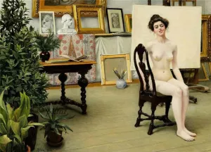 From the Artist's Studio by Paul-Gustave Fischer Oil Painting